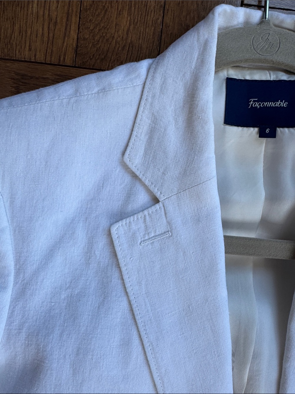 Faconnable White Linen Women’s Suit Jacket & Pants - Picture 6 of 12